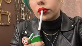 Green hair, green lighter, its a match!