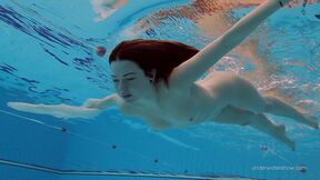 Tight brunette Russian sexy girl Katy Soroka swims