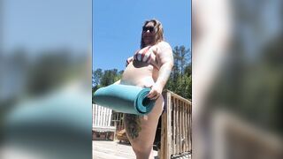 Nice day to sunbathe and to rides a thick penis