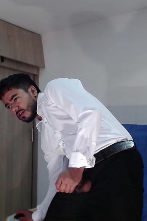 Daddy Masturbates and Cums After Coming Home From the Office