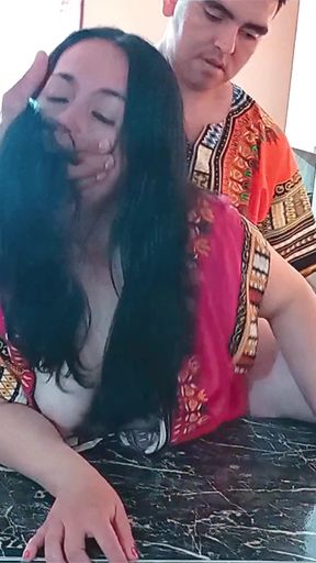 Key moment from &quot;I caught my Indian stepmother in the kitchen, fucking amateur&quot;