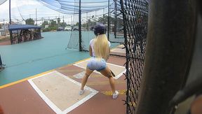 Thickumz - Curvy Blonde Scouts The Park For Cock