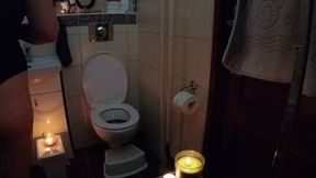 Orgasm after brownie on toilet