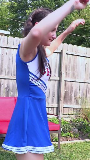 Arielle Lane - Cheerleader Cosplay Pt I 4K