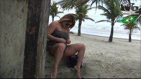 loira sarada surfista safada, faz sexo com rubens badaro na praia.