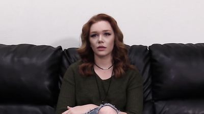 Redhead Rowan Bent for Doggystyle and Creampie in Casting