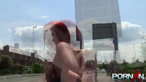 Thick Redhead Teen Pissing In Public