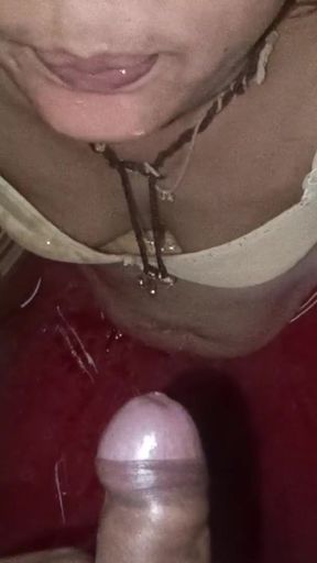 Thrilling moment from "Neighbor sister-in-law peebed in the mouth and sister-in-law drank with pleasure, drink in mouth,"