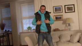 Andre Castor strips down to show off his HARD boner
