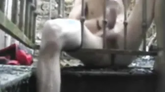 Homeless Twink Amateur Strokes His Big Cock Solo