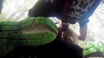Amateur Outdoor Bareback Blowjob and Ass Rimming in the Woods