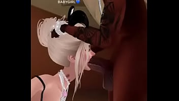 Snow bunny eat the dick