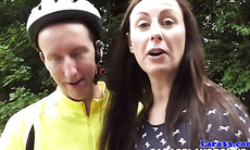 Classy british milf jizzed on after atm fun