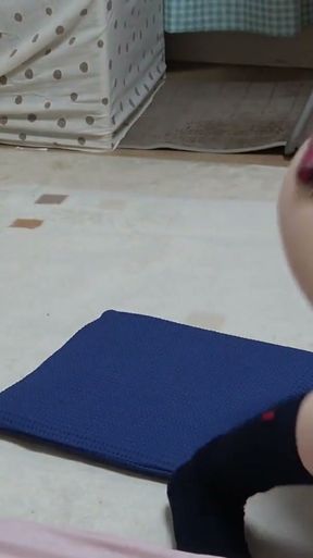 Japanese Girl Mai Hoshikawa with Legs Wide Open   Clip 2