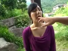 Hot Outdoor Sex Fest with Seductive Japanese Babe in Pink Fishnets