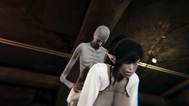 SCP 096 wrecks busty teen with big cock in 3D hentai