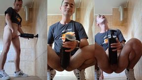 this automatic masturbator sucked all the sperm from me - huge cumshot and orgasm