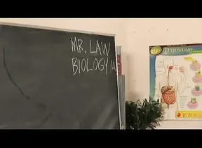 Young student gets drilled by older teacher