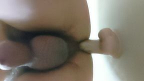 strapon anal shower