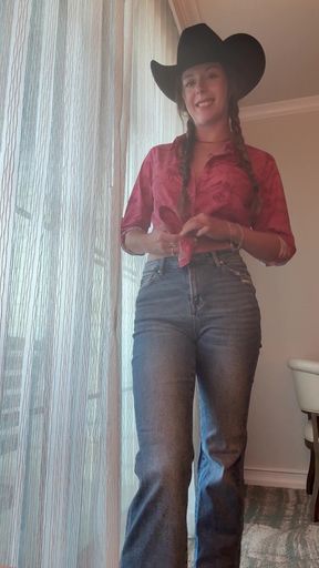 Sexy Cowgirl Gives You a JOI