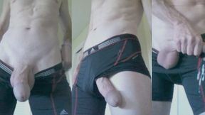 Heteroflexible K solo V147: thin slim fit muscular vascular hung older cum on underwear