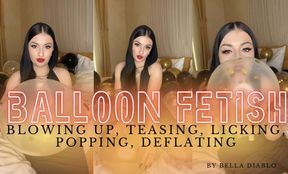 🎈 Balloon Fetish 🎈 Blowing up, teasing, licking, popping, deflating 🌬️
