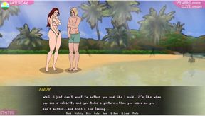 Lust Town - Lt - Gameplay - Roleplay - Nudity in Beach - Saggy Breast Topless with Big Nipples - Teasing Stranger in the Beach