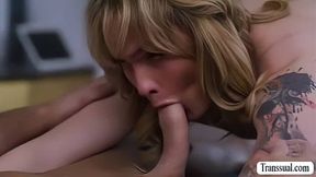 Wet ass Transgirl barebacked by dudes big dick