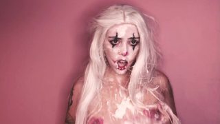 Blonde Clown Cosplayer Solo Self-Fucking Fetish Video