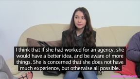 Female Agent - Slender Brunette Craving the Taste of a Warm Cumshot