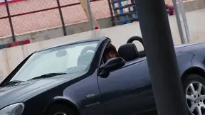 Euro hottie gets rammed rock-hard in her rear while bent over a car