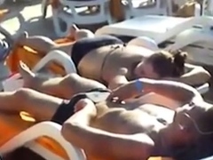 Daddies' Big Cocks Bulging in the Pool