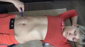 POKING A FINGER IN SEXY BELLY BUTTON 4B