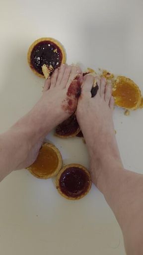 Jam tarts, messy feet