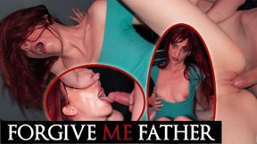 Petite French redhead rides hard in public pickup &mdash;  doggystyle deepthroat