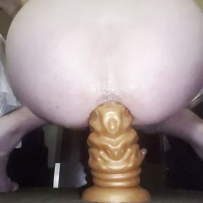 Love riding this 16&quot; Tapered Silicone Toy! 4k!