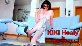 The wanking Disco Ball! - Episode 1 - starring: KiKi Heely - Extras! - Part 2 - FHD - High Heels Toe Wiggling Spreading Red polished Toe Nails Silver Catsuit beautiful Breasts - 1080p - MP4