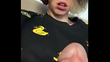 russian cute boy jerking off and cum in t.