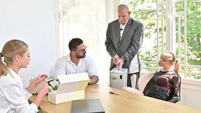 feisty femme fatale alexa flexy jumps into an intense threesome during a deal gp3333