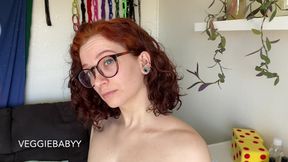 Nude Curly Redhead Hair Play