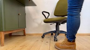 she will tease you with her timberland boots m4