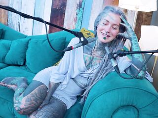 Tattoo Model Pornstar Anuskatzz talks about passion ASMR Youtube channel: ASMRkatz SFW inked hippie