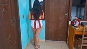 La Sexy hermana MILF del vecino vino a comer mi gran polla