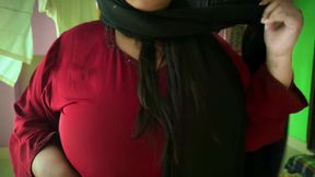 Arab Big Ass Hotel Maid sweep My Room Then I watch her Boobs &amp; Butt &amp; Start Masturbation front of her, now she want fuck from me