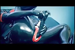 Crossdresser Fucks Himself with a Huge Rubber Dildo