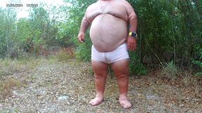 Mark Fletcher pissing in white panties.