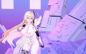 Durandal Honkai Impact 3rd Nude Dancing Hentai Thumbs Up Blonde Girl Big Boobs MMD 3D