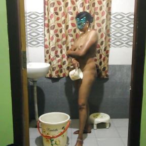 Horny Mature Indian Aunty Filmed While in Shower