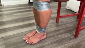LunaDarling: Nude, Tape Tied, Gagged with a Sponge Part 1