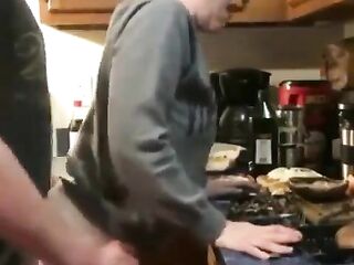 Excellent kitchen sex after a very lengthy vacation